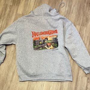 SHEIN Gray Halloween Town Graphic Hoodie